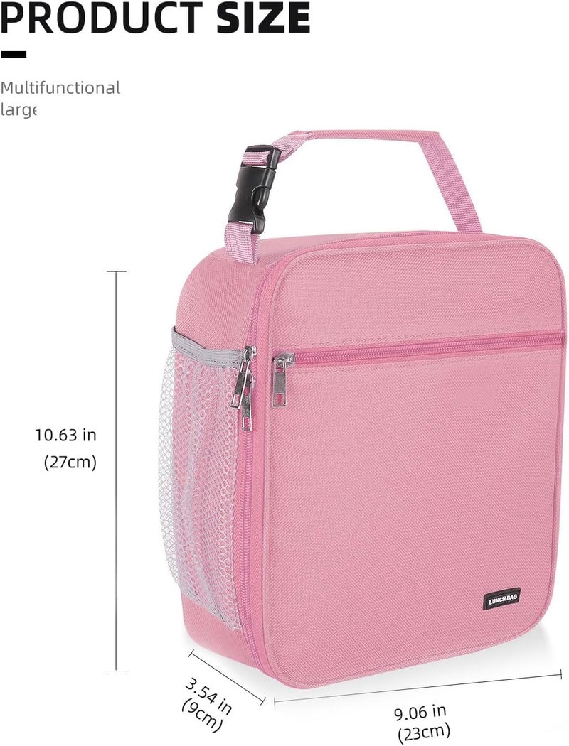 Lovoeo Lunch box Lunch bag for men women Insulated Lunchbox Lunch bags for Work Picnic Travel (Pink) - Image 2